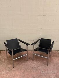 8 poltroncine stile LC1 Le Corbusier