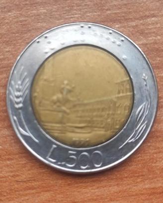 Moneta 500 lire 1991