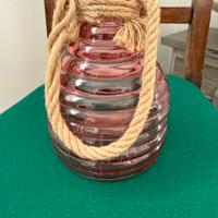 Vaso rosa in vetro tipo Decò