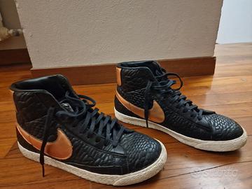 Scarponcini donna in pelle, nero e bronzo