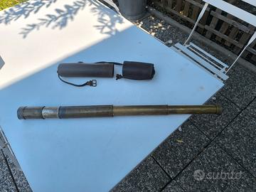 Antico cannocchiale in ottone 