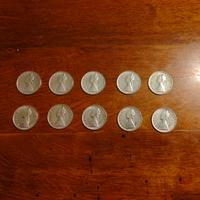 Lotto 10 Monete Argento 500 Lire "Caravelle"