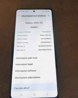 Samsung Galaxy A52s 5G 128GB Black - Perfetto e Sb