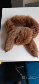 sciarpa di code di volpe vera rossiccia