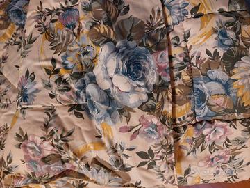 Trapunta matrimoniale a fiori 