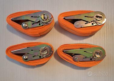 Cinghie di ancoraggio a cricchetto da 3 m - 4 pz