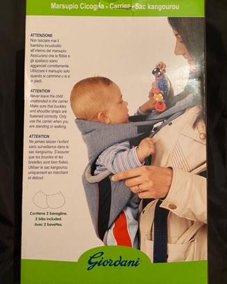 Marsupio GIORDANI CICOGNA bimbo/bimba 1-8 mesi