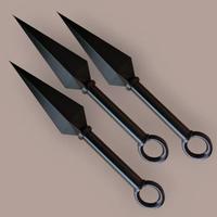 Anime Naruto Kunai set di 3 Pezzi Stampati 3d 