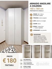 Cabina armadio angolare