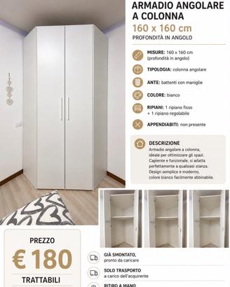 Cabina armadio angolare