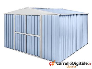 Box in Acciaio da giardino 360x345cm azzurro