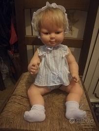 vecchia bambola ottolini con difetti h cm 60