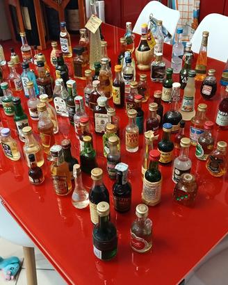 bottiglie di mignon liquori Vino e Coca-cola 