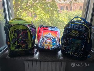 3 zaini scuola elementari 