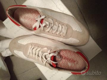 Scarpe CafèNoir bianche e rosse casual numero 45