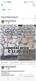 PIETRA NATURALE DI TRANI BIANCA SPEDIZIONE GRATIS 