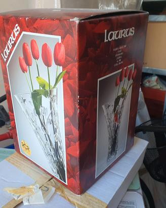 Laurus - vaso in vetro - motivo a foglie da 300mm