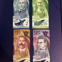 Set 4 banconote BARBADOS 2022 Polimero FDS UNC