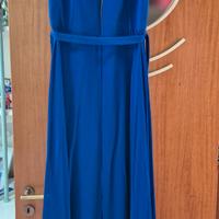 Tuta blu elegante con pannelli taglia 52