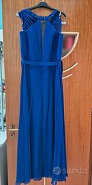 Tuta blu elegante con pannelli taglia 52