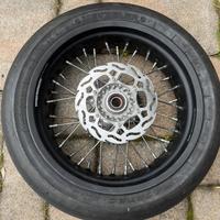 Cerchi Alpina Supermotard 16.5/ 17 + gomme metzele