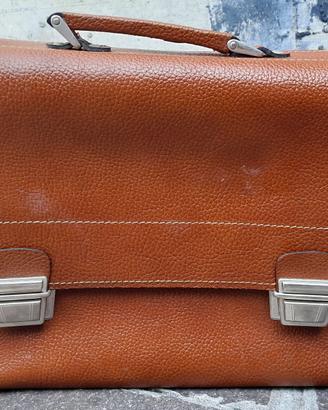 Cartella vintage in pelle x elementari anni 80