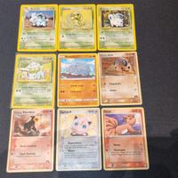 Pokémon Lotto 9 Carte - Legendary Collection e EX