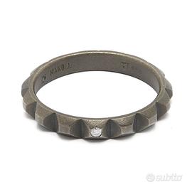 Anello titanio e diamanti Mano J.