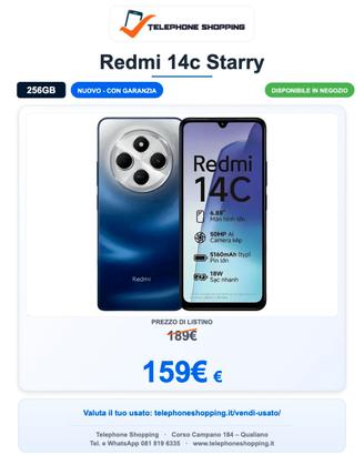 Xiaomi Redmi 14c 8/256GB Starry Nuovo