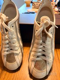 Sneaker donna Louis Vuitton bianche e oro 36,5 (37
