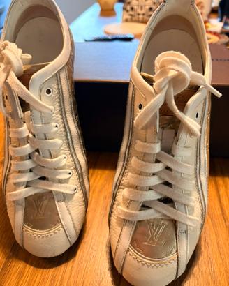 Sneaker donna Louis Vuitton bianche e oro 36,5 (37