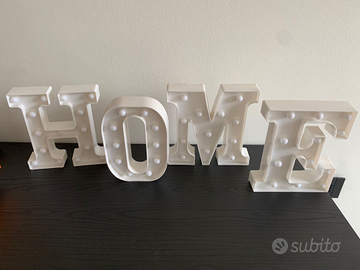 Lettere luminose - scritta HOME