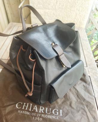 Zaino in pelle della pelletteria Chiarugi Firenze 