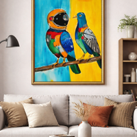 Quadro Piccioni acrilico su tela 60x90