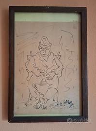 DISEGNO DI OTTORINO GAROSIO CON FIRMA AUTENTICA