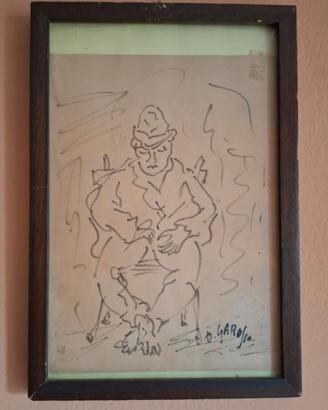 DISEGNO DI OTTORINO GAROSIO CON FIRMA AUTENTICA