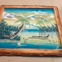 quadro rustico spiaggia 50x60 circa