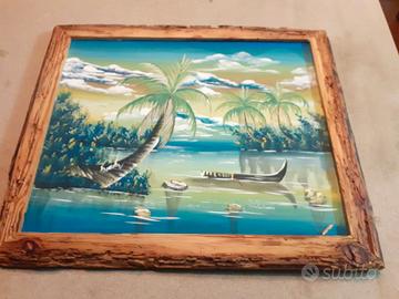 quadro rustico spiaggia 50x60 circa