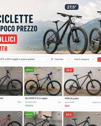 ⭕⭕MTB E BICI DA PASSEGGIO 29/27.5🟡🟡