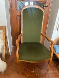 Poltrone Voltaire / Verde scuro / legno