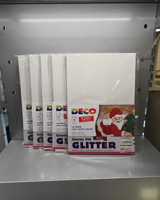 5 risme Gomma EVA Glitter cm.20x30