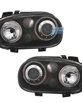 FARI VOLKSWAGEN VW GOLF 4 ANGEL EYES R32 FONDO NER