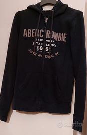 Felpa Abercrombie blu, con zip, tg.M