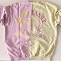 Felpa Bershka bicolore cuore rosa