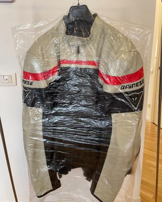 Giacca Moto in Pelle Dainese Racing Vintage – Nero