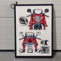 Pannello didattico per autoscuola degli anni '80