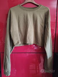 maglia verde Bershka tg M