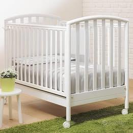 Lettino Pali Ciak Bianco + Materasso Lattice 12 cm