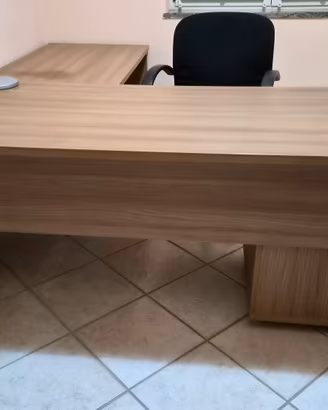 SCRIVANIA ANGOLARE OPERATIVA 160X80 CM CON ALLUNGO