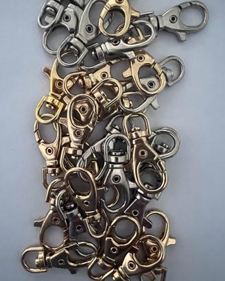 Moschettoni per borse oro e argento